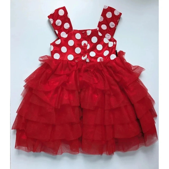 Disney Minnie Mouse Classic Red Polka Dot Party Dress – 18 Months - Picture 4 of 12